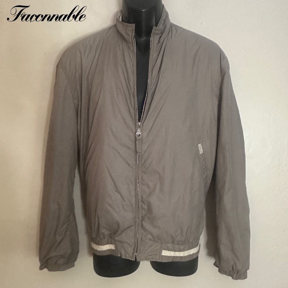 Faconnable Windbreaker Small Gently worn 100% nylon Full zip 22.5" armpits